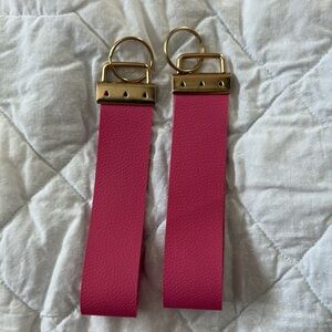 COPY - COPY - Hand crafted Elegant Gold vinyl Wristlet/  Keyfob  Pair